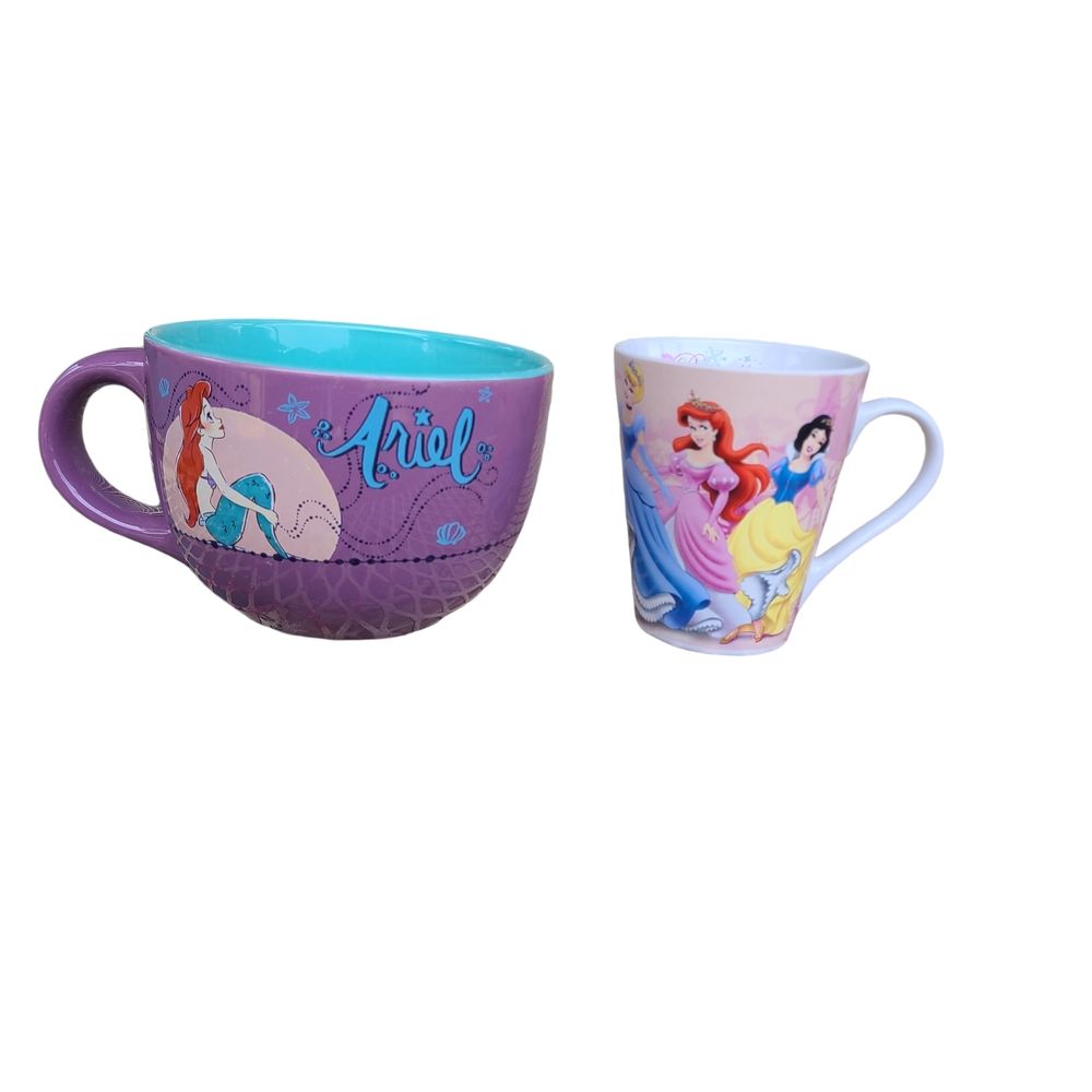 Disney Princess Ariel 24oz Mug and Princess Friends 8oz Cup Set
